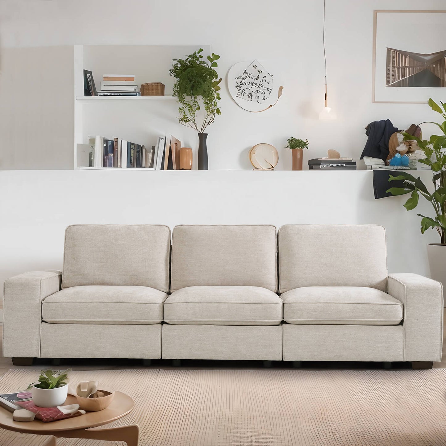 Modular Sectional Sofa for Living Room with Storage