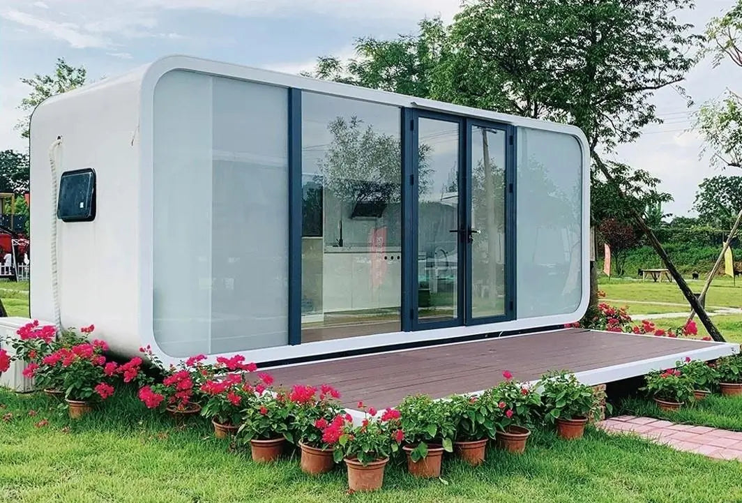 WalkMax Mobile Capsule Home Space Capsule House - 1 Bedroom, Full Bathroom, Kitchen & Living Area