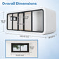 WalkMax Mobile Capsule Home Space Capsule House - 1 Bedroom, Full Bathroom, Kitchen & Living Area