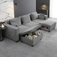 Modular Sectional 5 Seat Sofa, Extra Large U Shaped Couch with Storage & Pet Ottoman