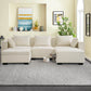 Modular Sectional 5 Seat Sofa, Extra Large U Shaped Couch with Storage & Pet Ottoman