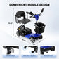 THLAND 30 Miles Long Range 4 Wheel Electric Mobility Scooter with 350W Motor - Foldable Mobility Scooter for Adults/Seniors - Compact Heavy Duty Mobility for Travel, 300 lb Capacity