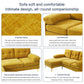 Convertible Sectional Sofa 83" L Shaped Couch with Reversible Chaise, Chenille Fabric