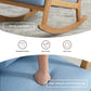 Solid Wood Rocking Chair with Thick Cushion, Glider, Adjustable Headrest and Lumbar Support