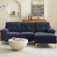 Convertible Sectional Sofa 83" L Shaped Couch with Reversible Chaise, Chenille Fabric