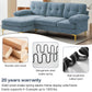Convertible Sectional Sofa 83" L Shaped Couch with Reversible Chaise, Chenille Fabric