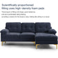 Convertible Sectional Sofa 83" L Shaped Couch with Reversible Chaise, Chenille Fabric