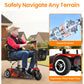 THLAND  Mobility Scooter - Portable Folding Electric Mobility Scooter Ideal for Seniors, Adults, Handicapped, and Elderly Travelers. Comes with Battery, Charger, and Basket Included，blue