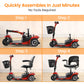 THLAND  Mobility Scooter - Portable Folding Electric Mobility Scooter Ideal for Seniors, Adults, Handicapped, and Elderly Travelers. Comes with Battery, Charger, and Basket Included，blue